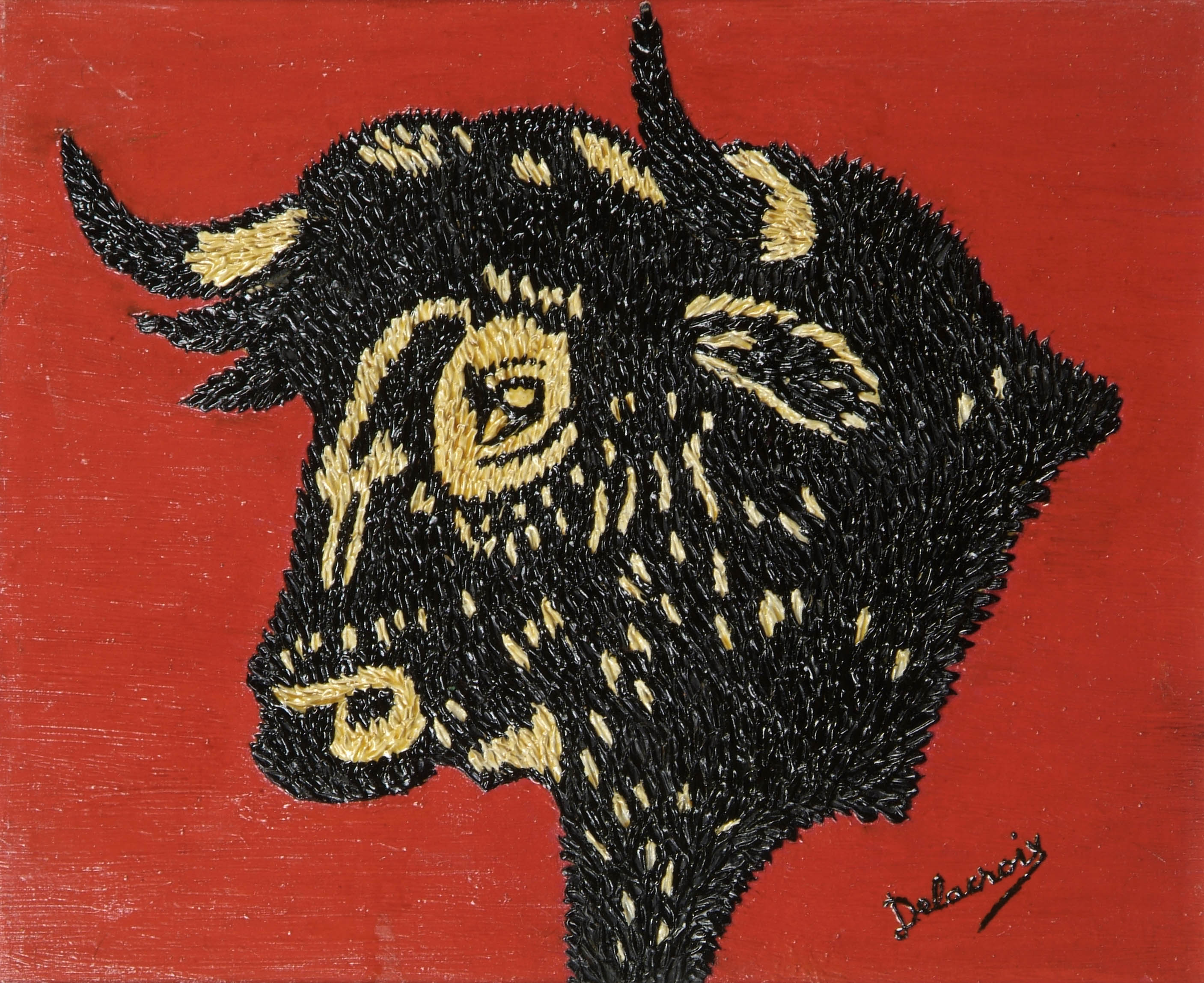 Émilienne Delacroix : Tête de taureau,