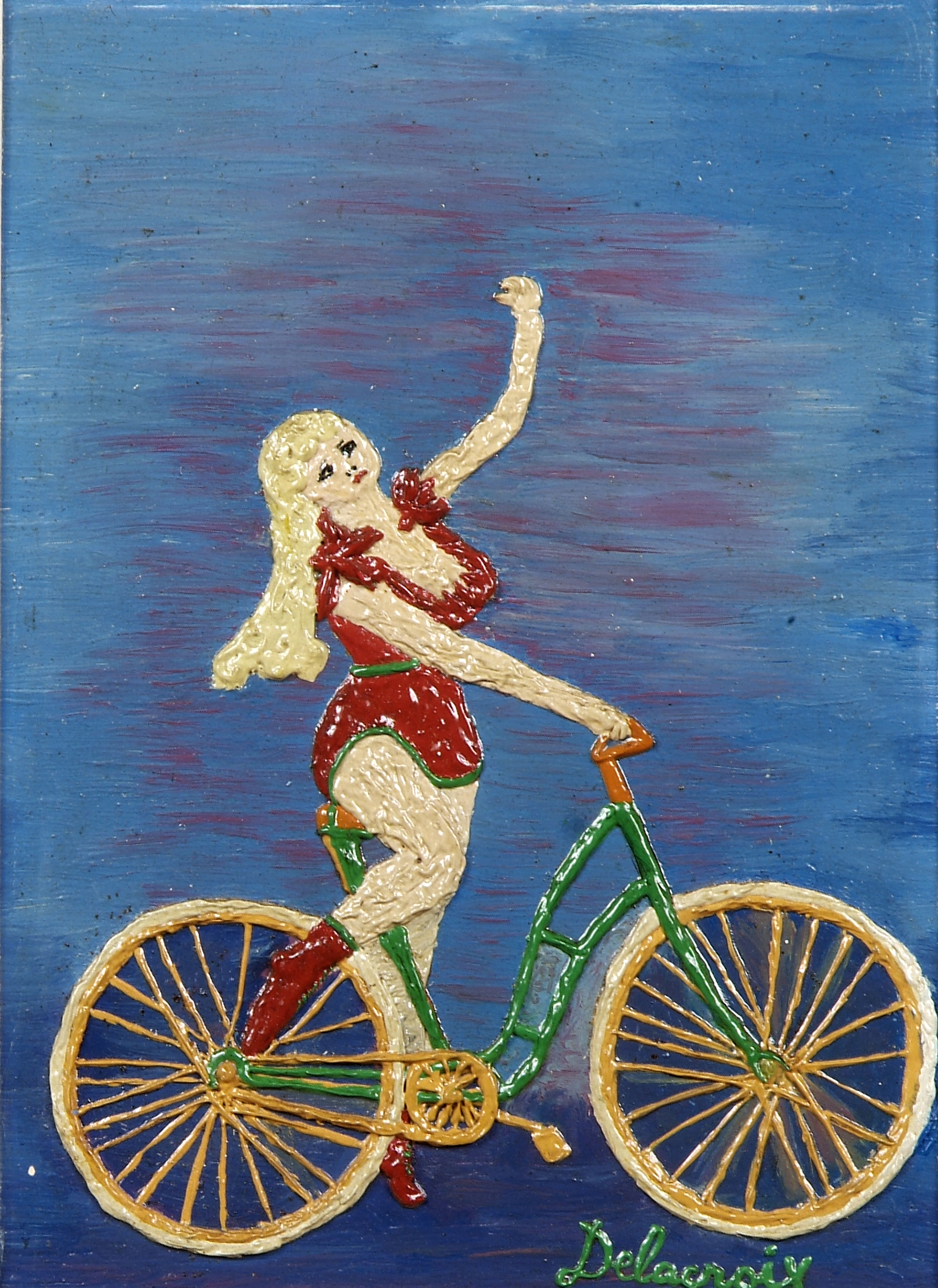Émilienne Delacroix : Jeune fille à la bicyclette