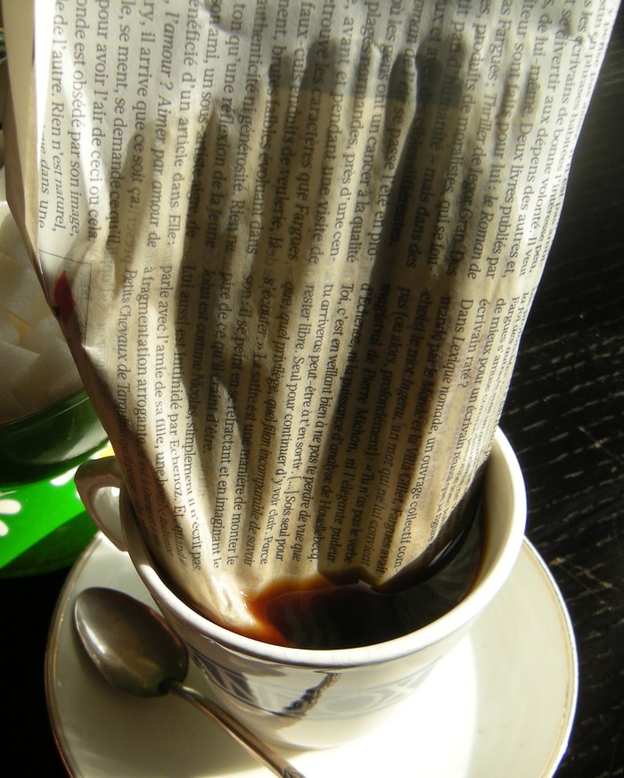 Canard dans le café. PMoritz/Artwithoutskin.