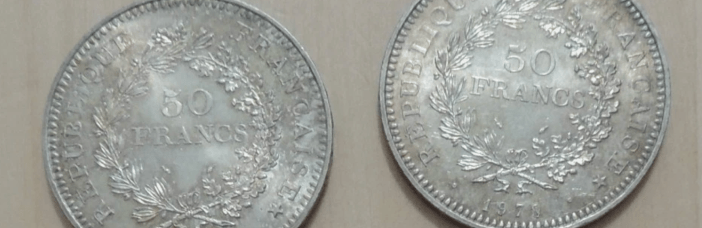 5O francs argent, Hercule.