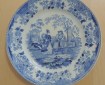 Montereau, Louis Leboeuf, assiette, décor Chine, thème du marchand ambulant, XIXe